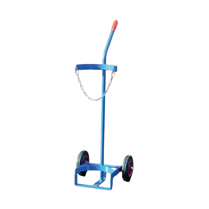 Industrial Single Gas Cylinder Trolley with Bar Handle | 250kg Capacity