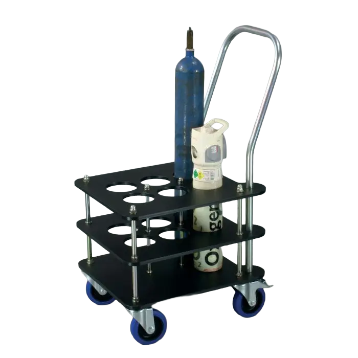 Multi-Cylinder Transport Trolley for 6 x 100mm Diameter Bottles | 80kg Capacity