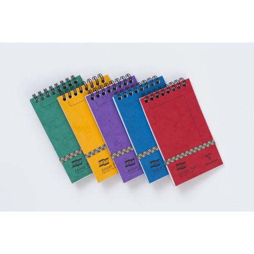 Clairefontaine Europa Minor Pad Wirebound Pressboard Cover Ruled 120 Pages Assorted Colours 4920Z