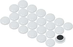White Medium Notice Board/Planning Magnets (30mm dia x 8mm high) Pack of 12