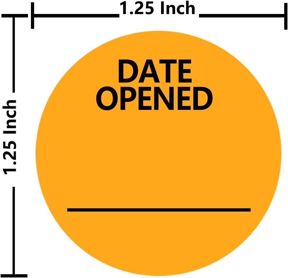 Value Date Opened Stickers 1.25 Inch Medication Instruction Labels 1000 Pack Pharmacy Dispenser Labels