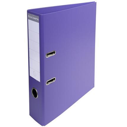 Exacompta LAF Prem'Touch Lever Arch File A4 PVC 70mm Spine Dark Purple 53757E