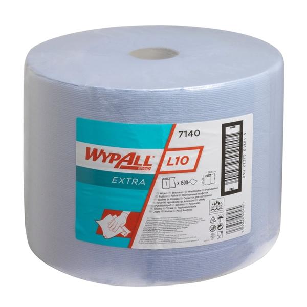 WypAll L10 Extra Wiper Roll 7140 Large Roll Wiping Paper 1 Blue Roll x 1,500 Paper Wipers