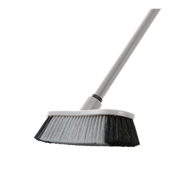 Dosco 66159 Soft Sweeping Brush with Silver Handle, Indoor Floor Broom for Dust & Fine Dirt