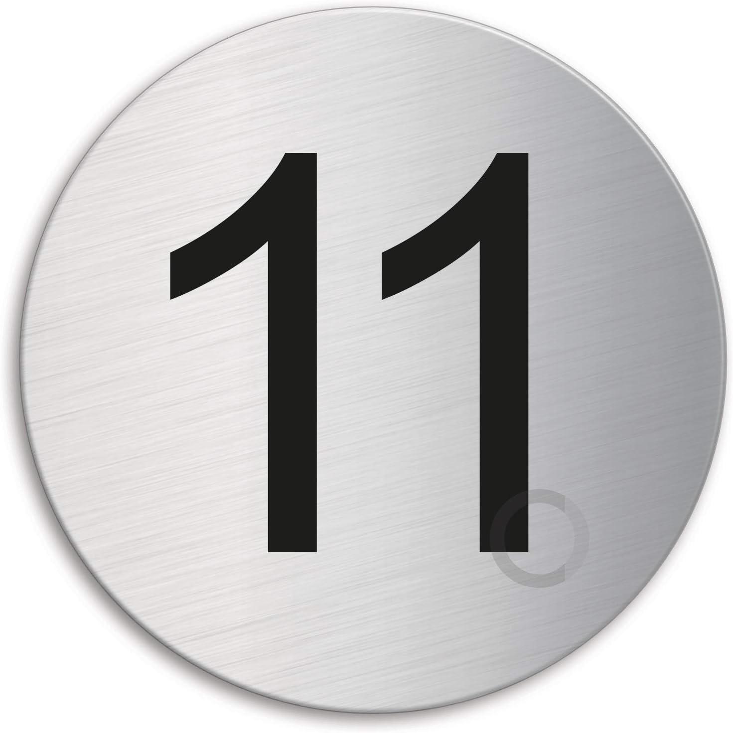 ValueX Door Number 11 Stainless Steel dia.75 mm brushed self-adhesive 40081