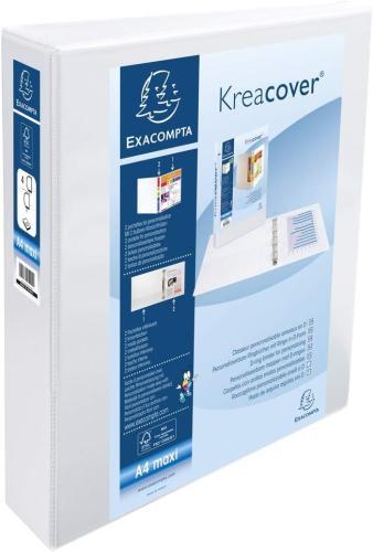 Exacompta Kreacover A4+ Presentation Ring Binder 40mm 4 D-Ring White  | 51943E