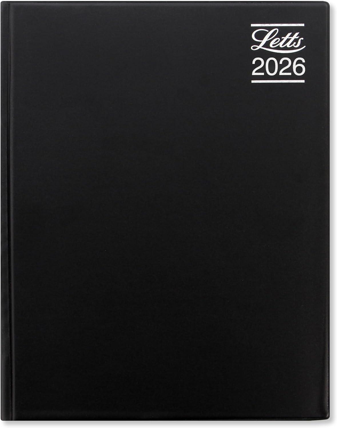Letts Rhino 2026 Diary - A4 Day to A Page Appointments Black