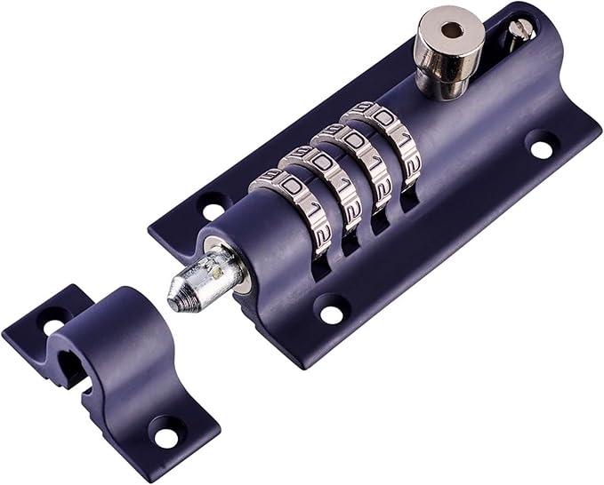 Squire Die-Cast Steel 4-Dial Door Combination Locking Bolt 120mm Blue