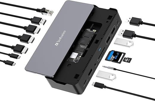 Verbatim USB-C Pro Docking Station 15 Port with SSD Slot CDS-15S