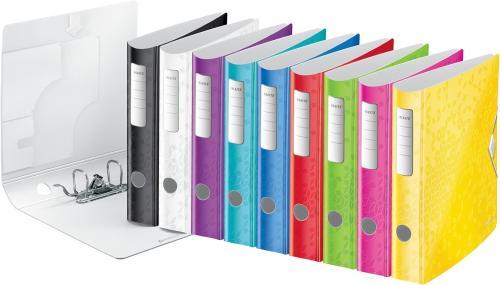 Leitz 180° Active WOW Light Polyfoam Lever Arch File 60mm A4 Pack of 5, Black, Green, Yellow and White