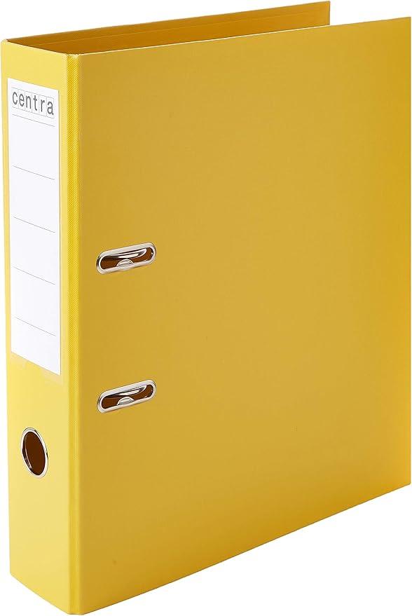 Centra Lever Arch File PP 75mm Yellow