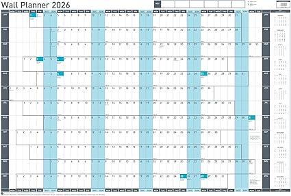 Sasco Value Unmounted Year Planner 2026 ROI Holidays Marked