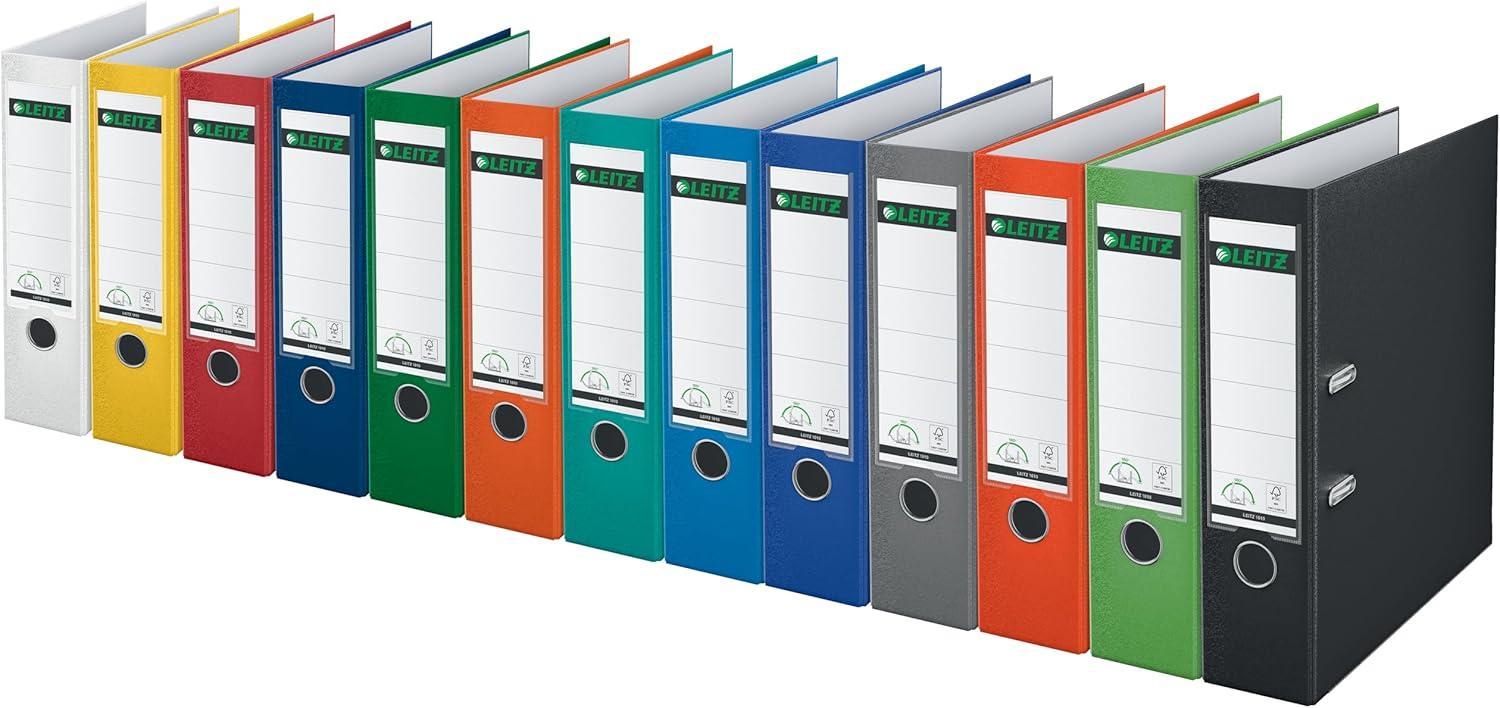 Leitz FSC Lever Arch File Plastic 80mm Spine Foolscap