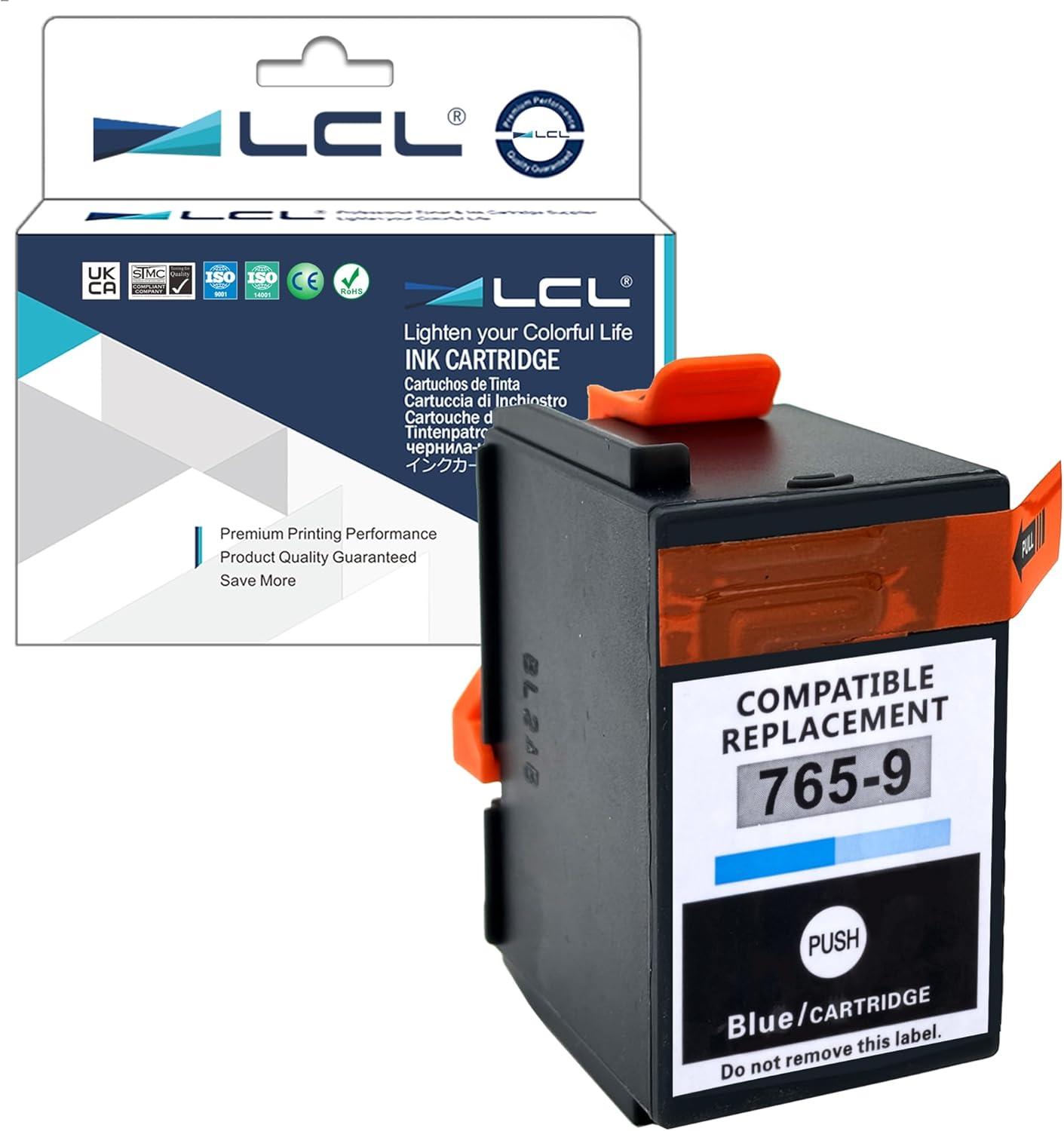 LCL Compatible Blue Ink Cartridge 765-9 Replacement for Pitney Bowes DM300C, DM400C, DM425C, DM450C & DM475C Franking Machines