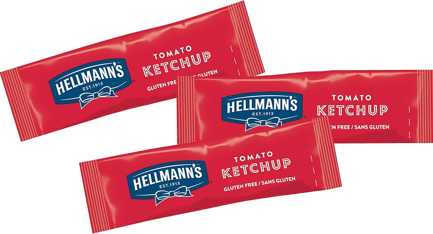 Hellmann's Tomato Ketchup Stick Sachets Portions, 10ml (Pack of 198)