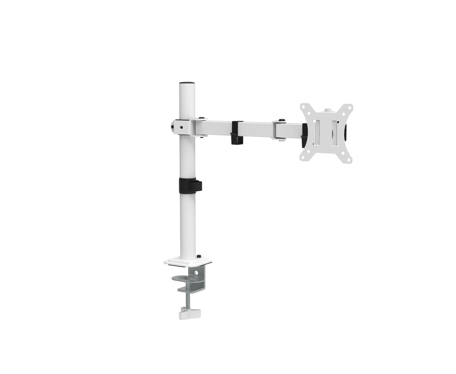 Core Single Monitor Arm – White Ergonomic Desk Mount