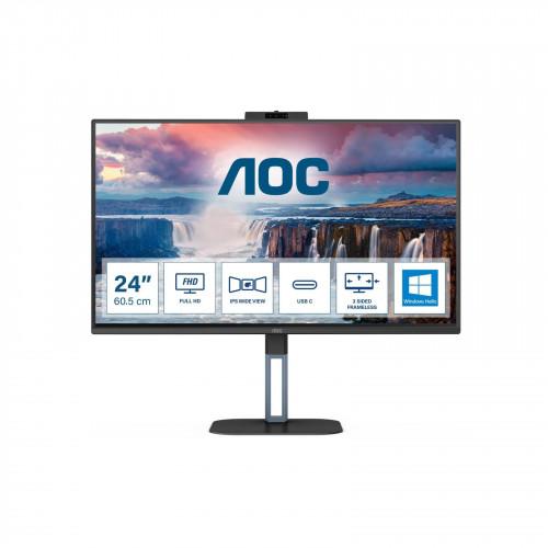 AOC 24" MONITOR 24V5CW IPS WEBCAM 5WX2 SPEAKERS H/A USB-C 3.2 X1