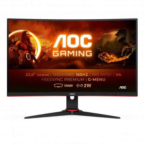 AOC 24” GAMING MONITOR VA CURVES 165HZ FHD 250 CD/M² 2xHDMI 2xDP VGA