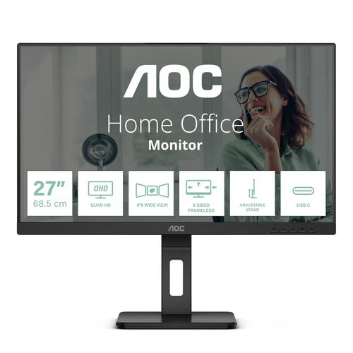 AOC 27" Q27P3CV MONITOR 2560 x 1440 QHD @ 75 Hz IPS 350 cd/m² 10