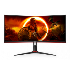 AOC 34” CU34G2XP/BK GAMING CURVED MONITOR VA 180HZ WQHD