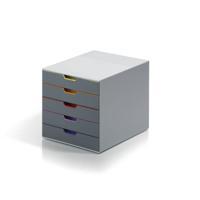 Durable VARICOLOR Desktop Organiser 5 Drawer Colour Coded Modular Storage A4+ 760527
