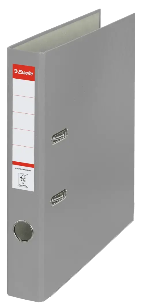 Esselte A4 Lever Arch File, Grey, 50mm, PP, Pack of 25, 81172