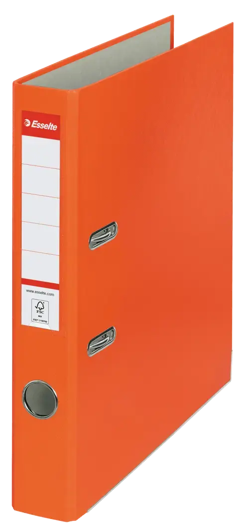 Esselte A4 Lever Arch File, Orange, 50mm, PP, Pack of 25, 81171