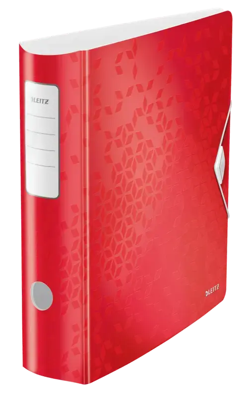 Leitz 180° Active WOW Light Polyfoam Lever Arch File 80mm A4 Red Pack of 5 11060026