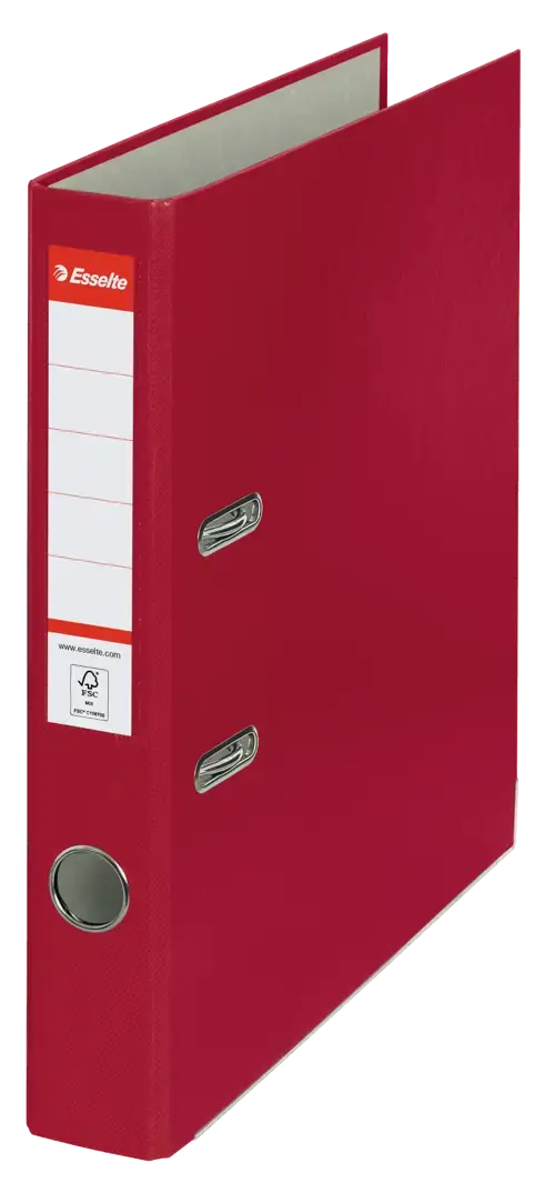 Esselte A4 Lever Arch File, Bordeaux, 50mm, PP, Pack of 25, 81173
