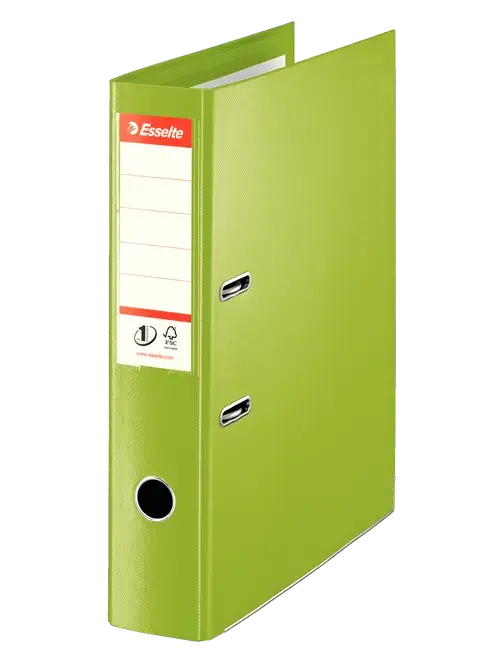 Esselte 75mm Lever Arch File Polypropylene Foolscap Green (pack of 10) 48086