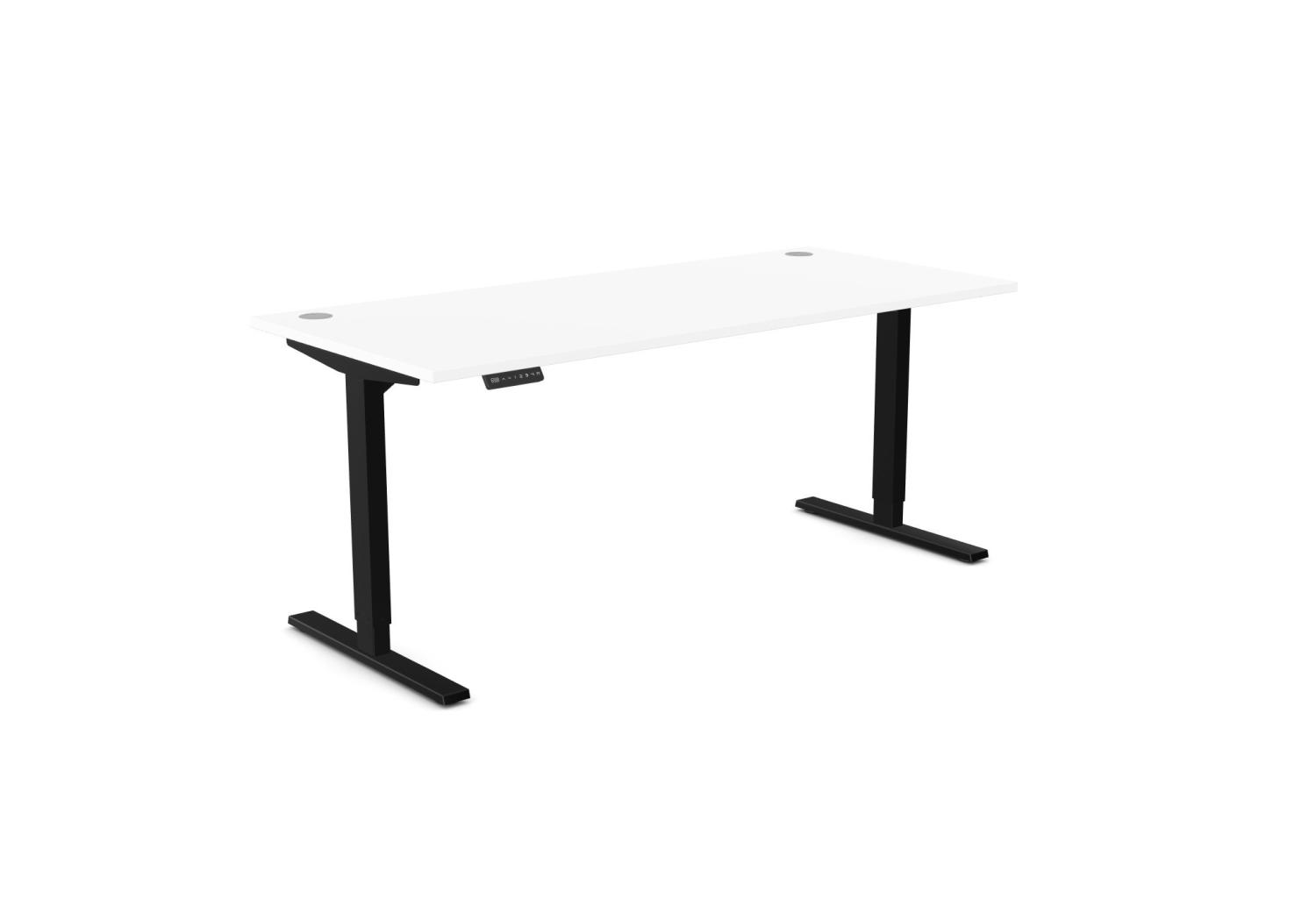 Zoom 1800 x 800 mm Black Leg, White Portal Top, Straight Sit Stand Desk | with Memory Control Unit Pad