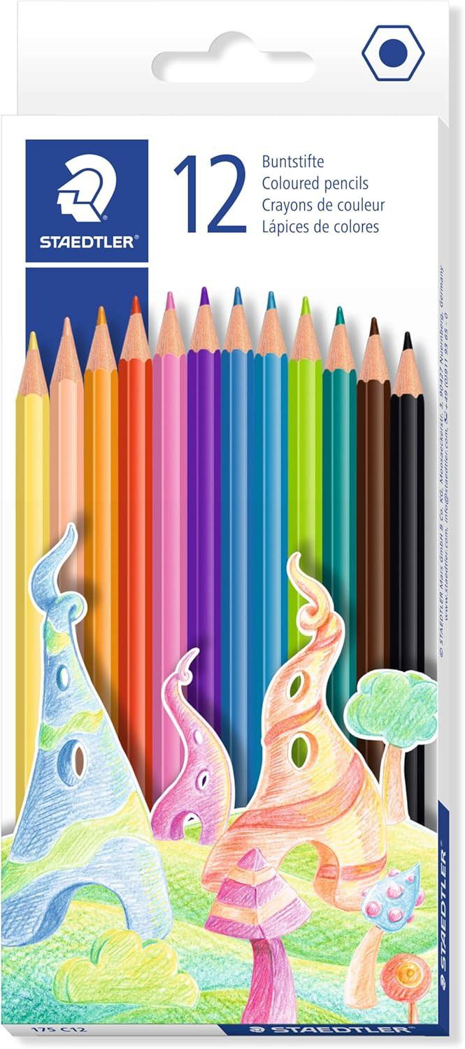 Staedtler 175 C12 Wood-Free Coloured Pencils Box of 12 Assorted Colours