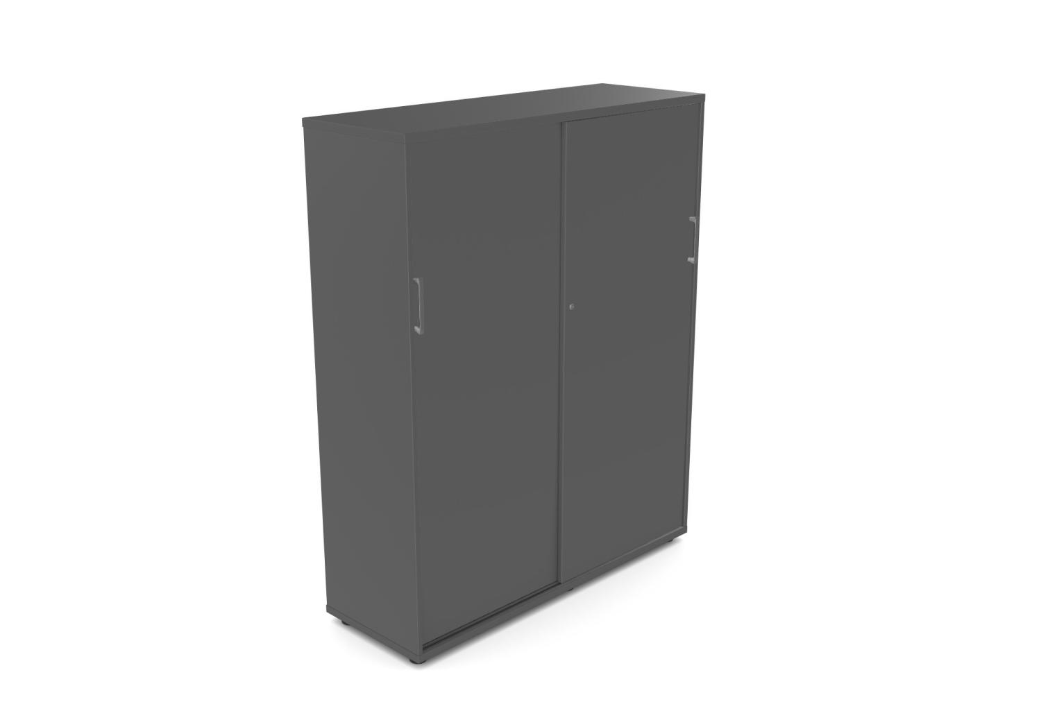 Profi Office Storage Cabinet RL-9 Graphite Sliding Door Dual Configuration (50/50)  H1500 x W1200 x D420mm