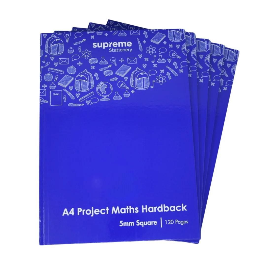 Supereme A4 Hardback Maths 120 Page 5mm Square HB-7994