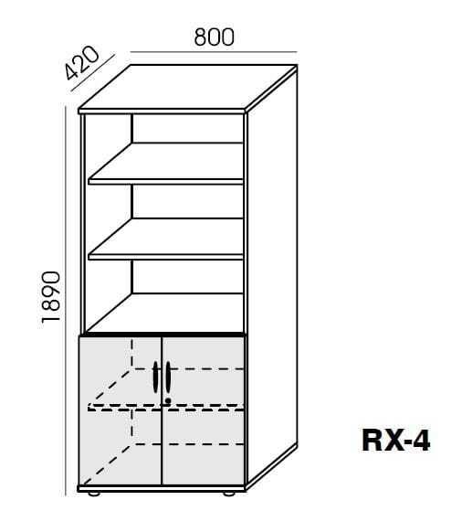 WU-RX-4, Wood Finish:GY