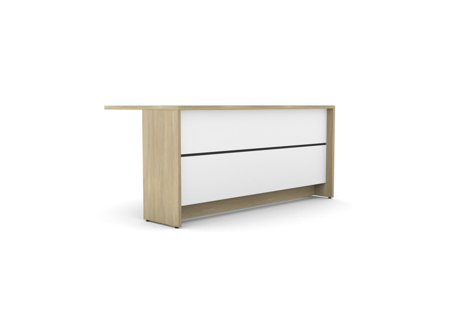 Linus Module 08 Urban Oak/White 1600x780x735mm Reception Desk