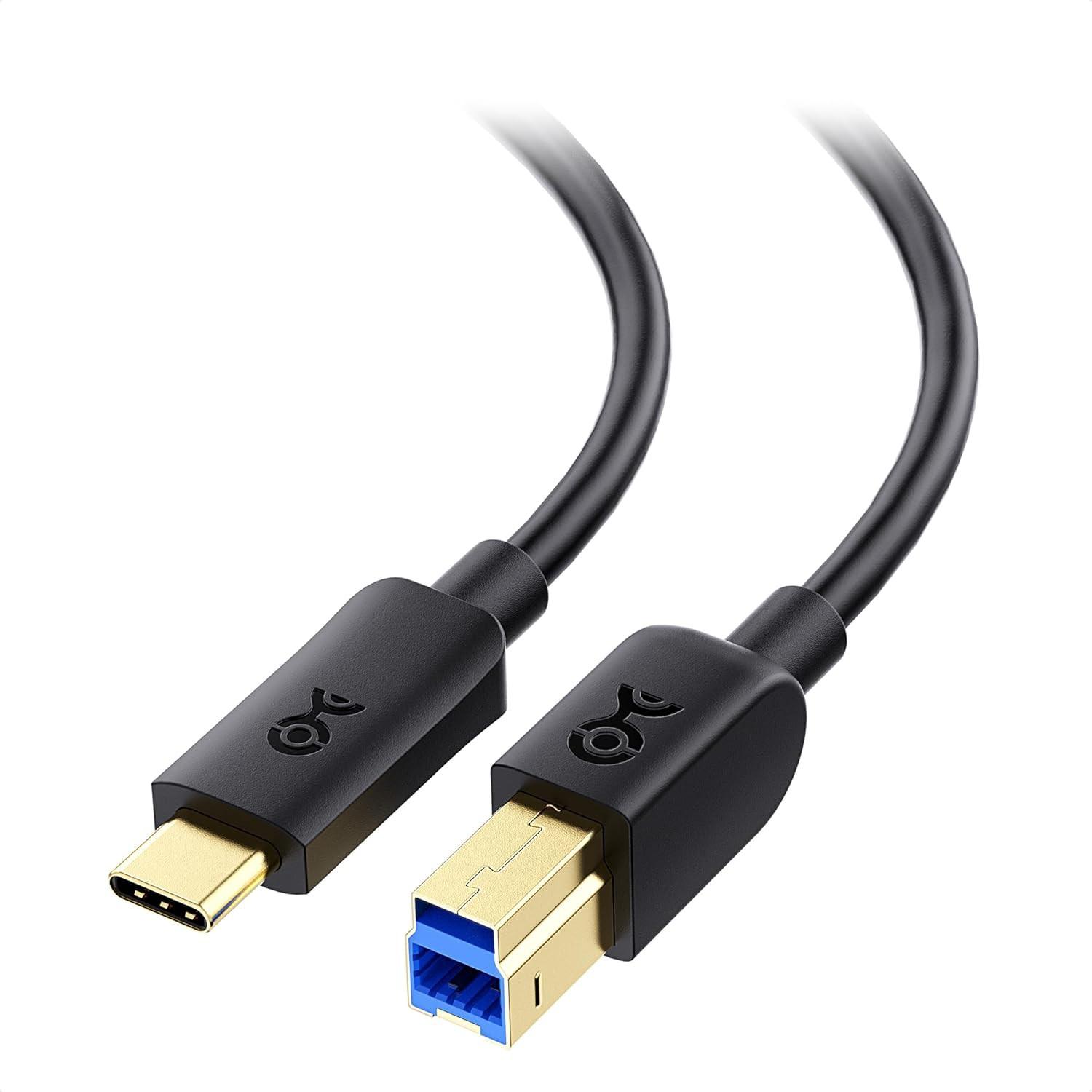 ValueX USB C to USB B Cable 1m(USB B to USB C Cable, USB C to B/USB-C to USB B Cable) in Blac