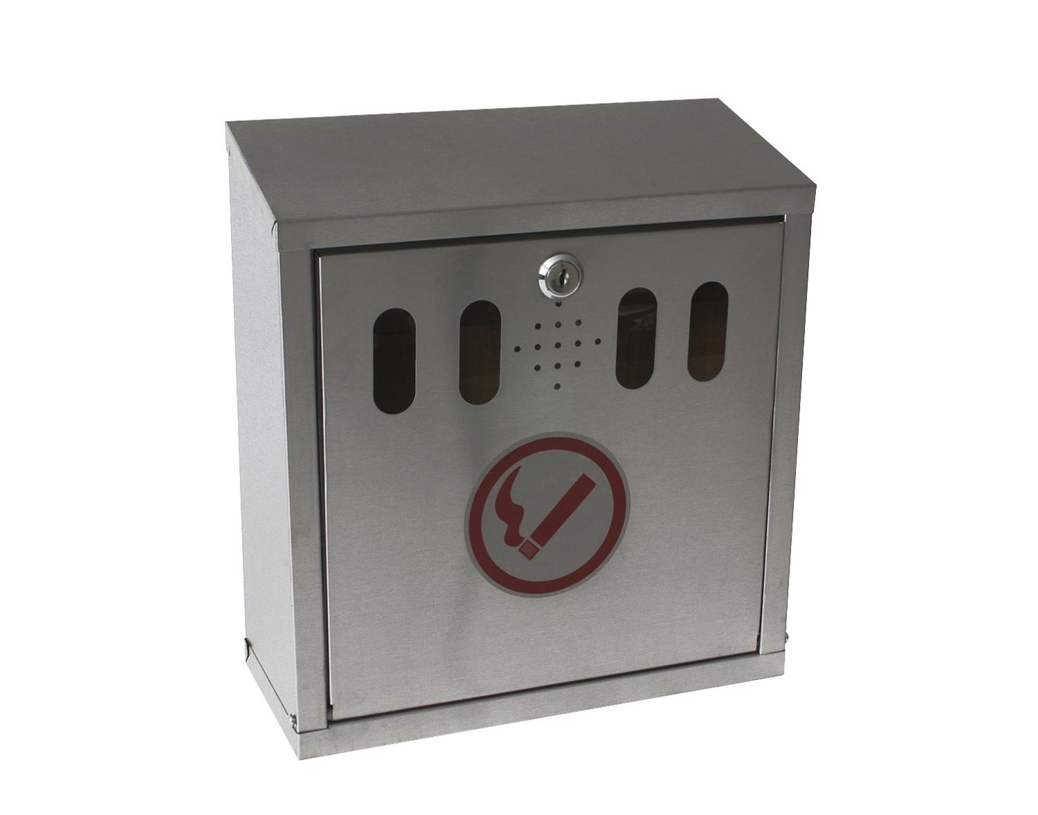 Genware Stainless Steel Wall-Mounted Outdoor Ashtray