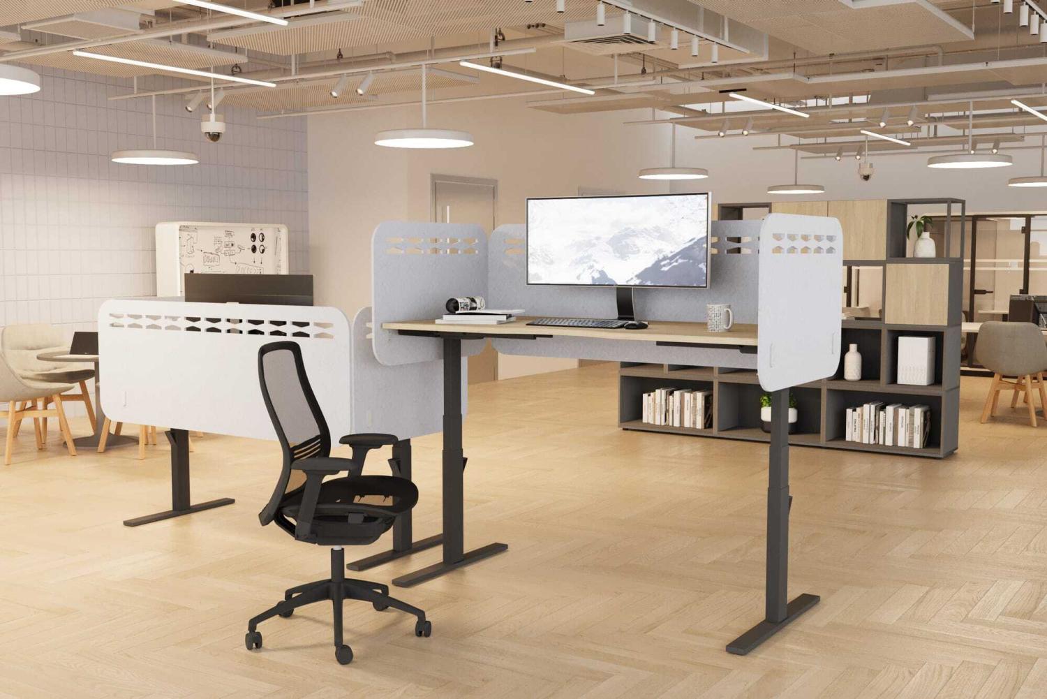 Back screen: KLS/12MM/DESK-P2/1200, Side screens: