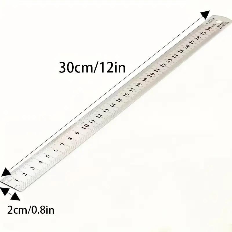 Value X Stainless Steel Double Sided Ruler 12inch/30cm