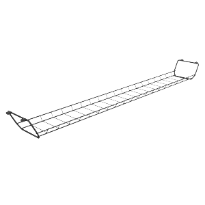 Kito Universal Black Desk Cable Basket 1200mm for Tops 1600mm to 1800mm