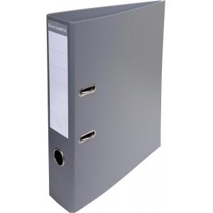 Exacompta - Ref 53740EA - Prem'Touch PVC A4 Lever Arch File 70mm Spine, 75mm Rings, FSC-Certified - Grey Cover