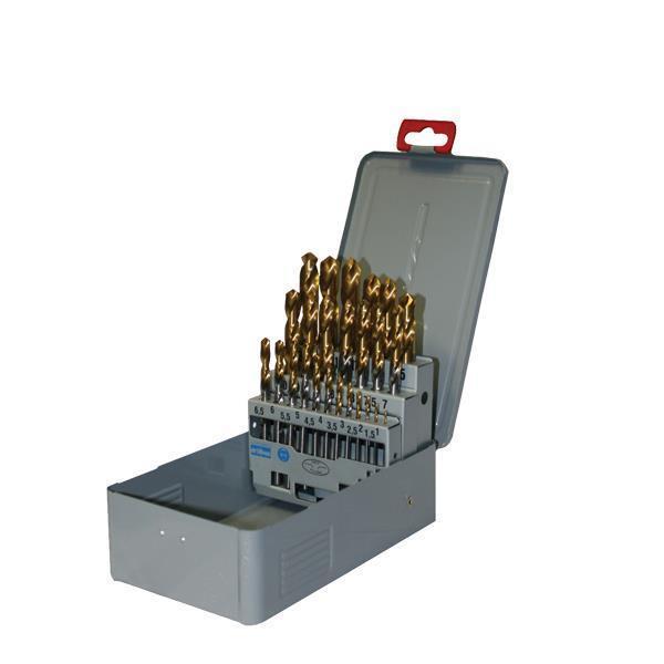 Goldex Jobber Drill set 25 pieces Range 1.0-13.0mm x 0.5mm HSS Goldex. 810504SET1