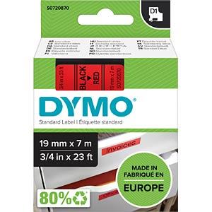 Compatible Dymo 45807 19mm Black On Red  D1 Label Tape