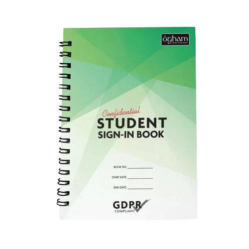 Ogham A4 Student Sign-In Book | GDPR Compliant Attendance Registry