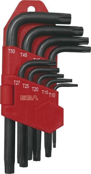 SET OF 9 TORX KEY WRENCHES  (T10 - T50) EGA