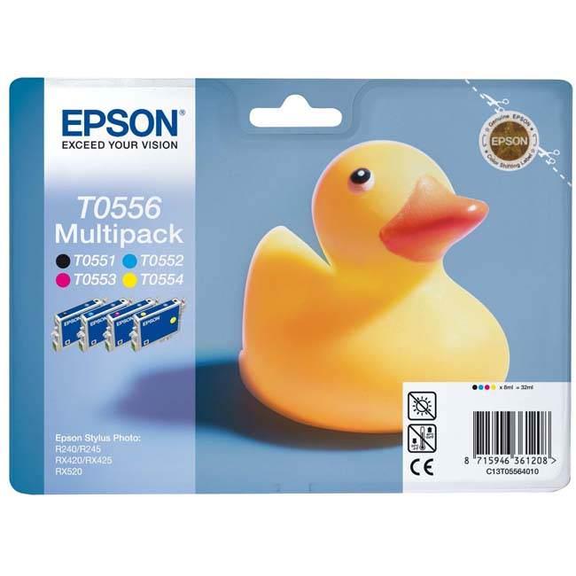 Epson - T0556 - Original Multipack Cartridge Black + 3 Colours