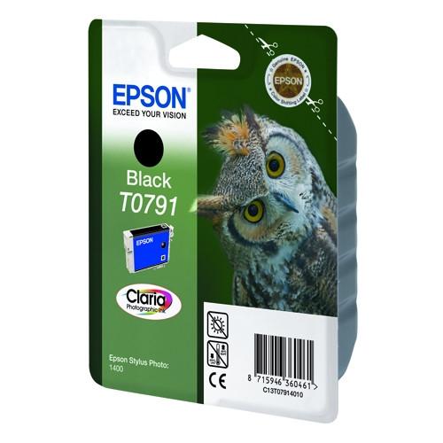 Epson T0791 black ink cartridge (original Epson)  photographic ink