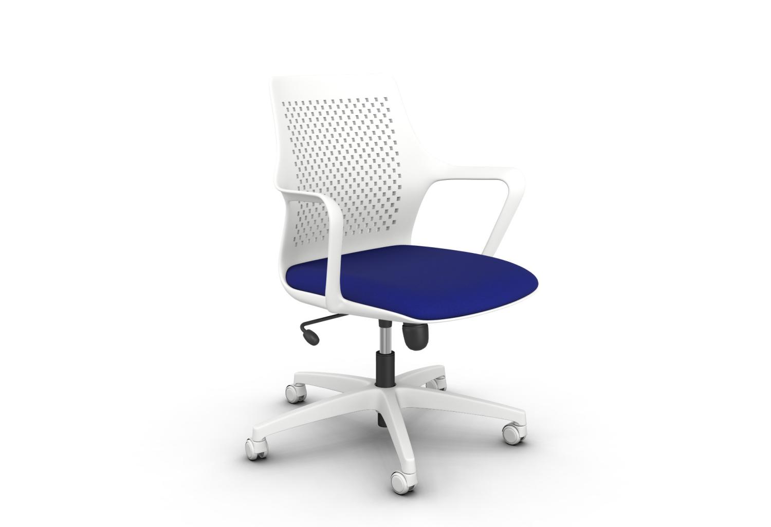 Gemina 121 Office Chair with Synchro Mechanism and Upholstered Seat Evert Navy Fabric E031