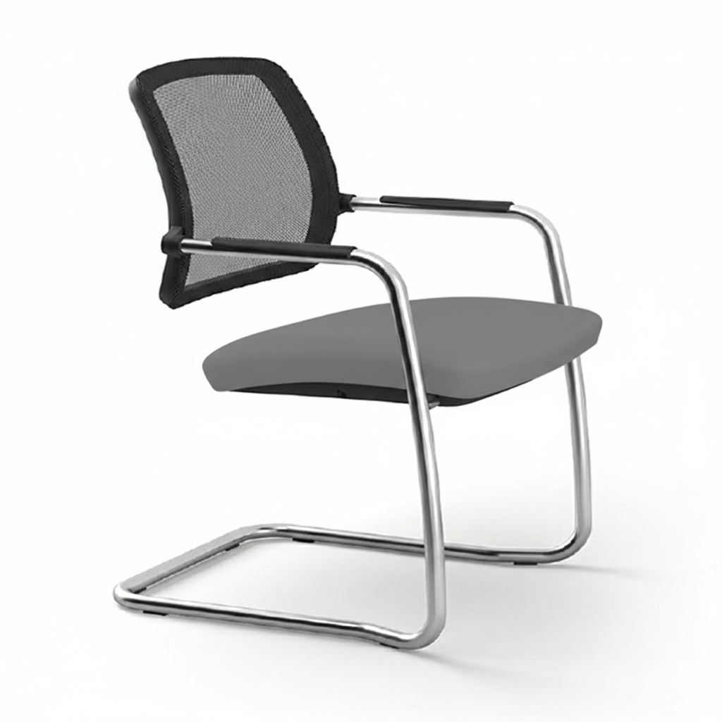 Urban Cantilever Mesh Chair Grey